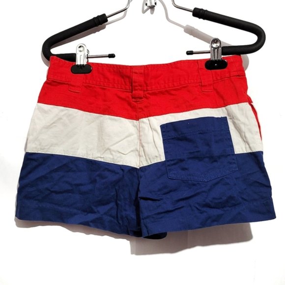 bdg red white and blue color block shorts bdg size - Picture 2 of 8